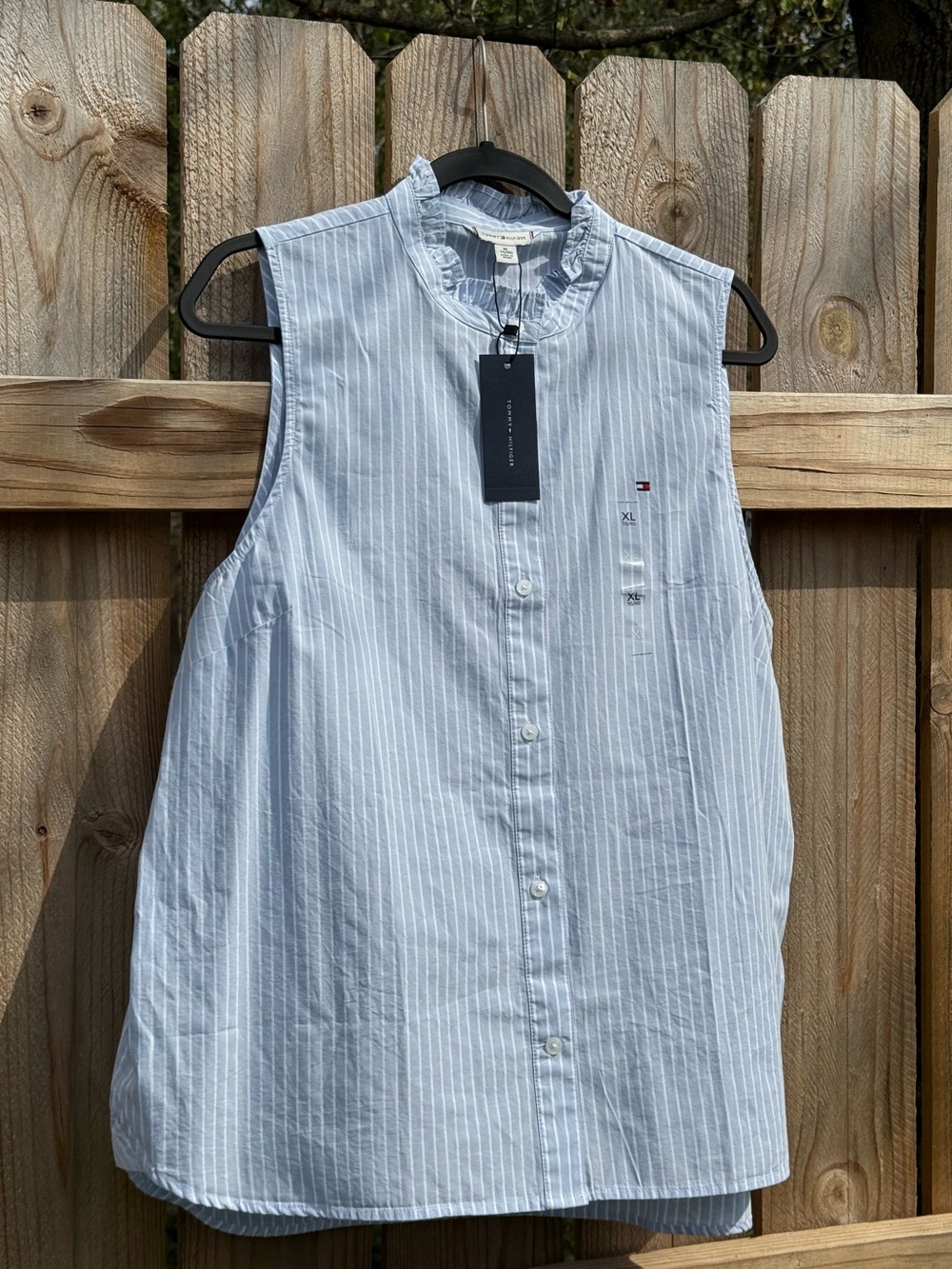 NWT Tommy Hilfiger Striped Sleeveless Button Front Top Women’s XL Classic Tank